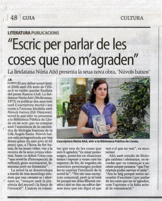 L'escriptora Núria Añó a la Biblioteca Pública de Lleida